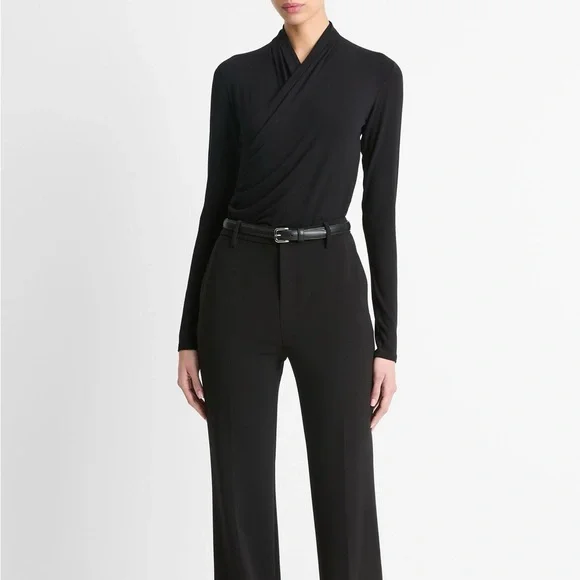 Vince Fixed Wrap Long-Sleeve Top - Picture 2 of 8